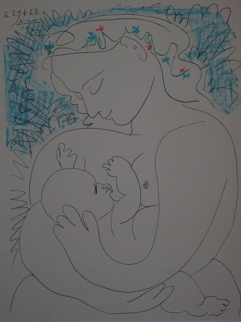 Maternity - Lithograph - Modern Print by (after) Pablo Picasso