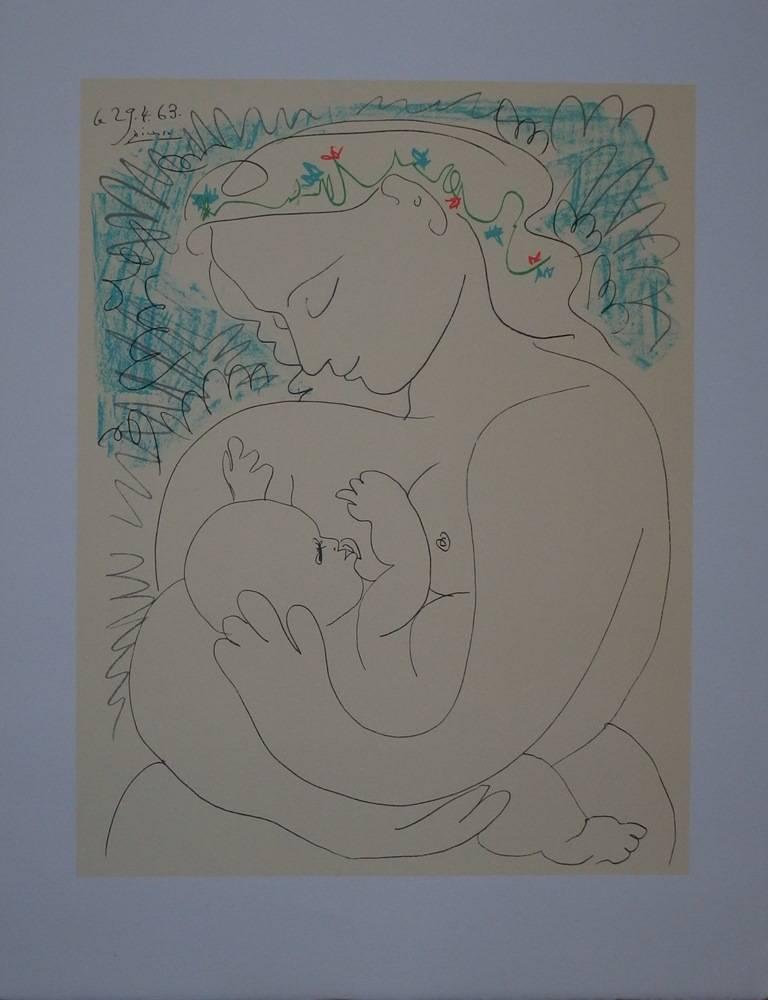 (after) Pablo Picasso Figurative Print - Maternity - Lithograph