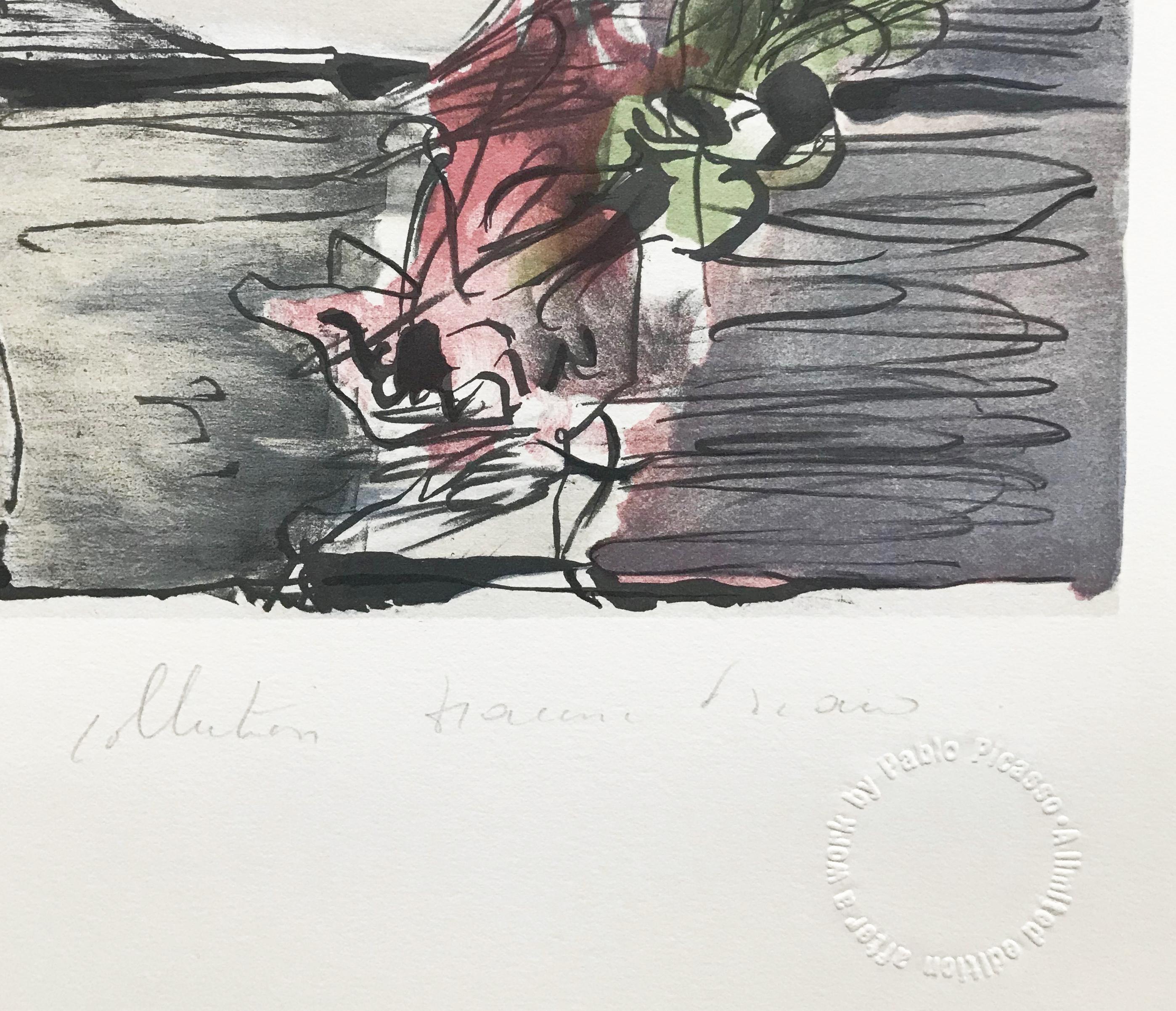 MINOTAURE AVEUGLE CONDUIT PAR UNE PETITE FILLE - Print by (after) Pablo Picasso