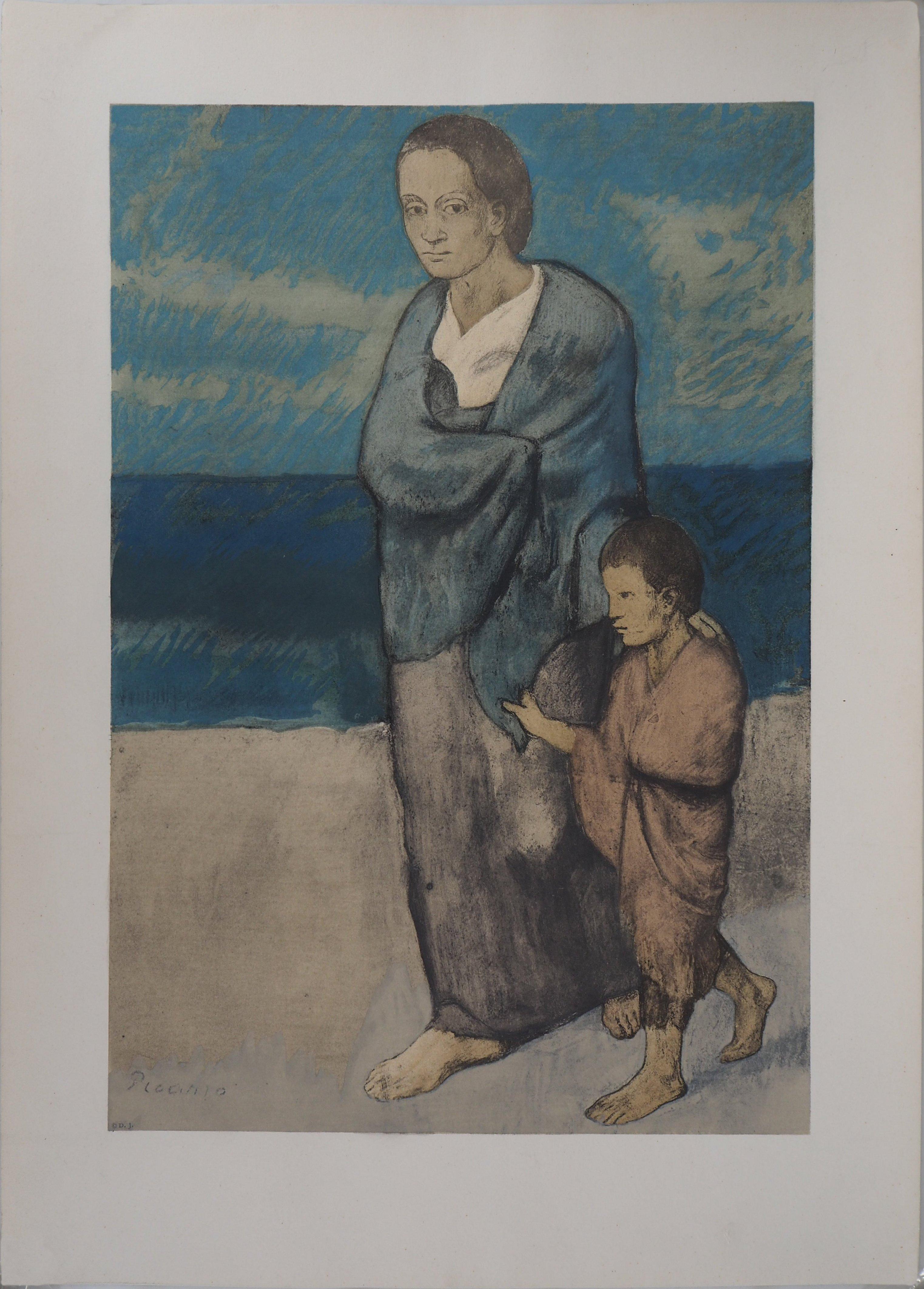 Mother and Child - Lithograph (c. 1950) - Print by (after) Pablo Picasso