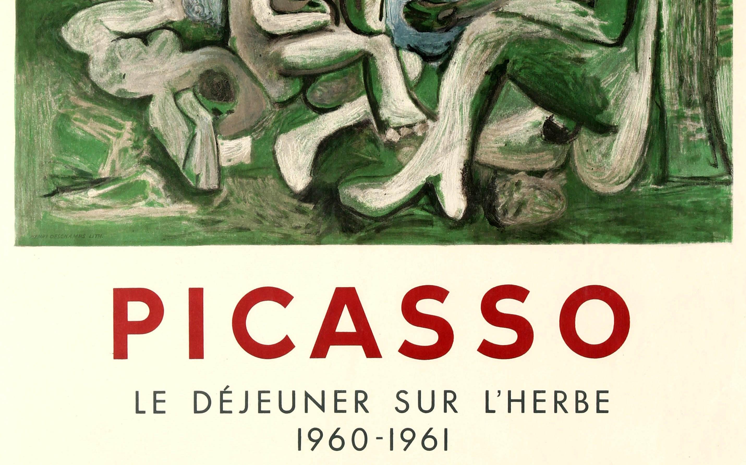 Pablo Picasso: „ Luncheon On The Grass Manet“, Original-Vintage-Kunst-Ausstellungsplakat (Surrealismus), Print, von (after) Pablo Picasso
