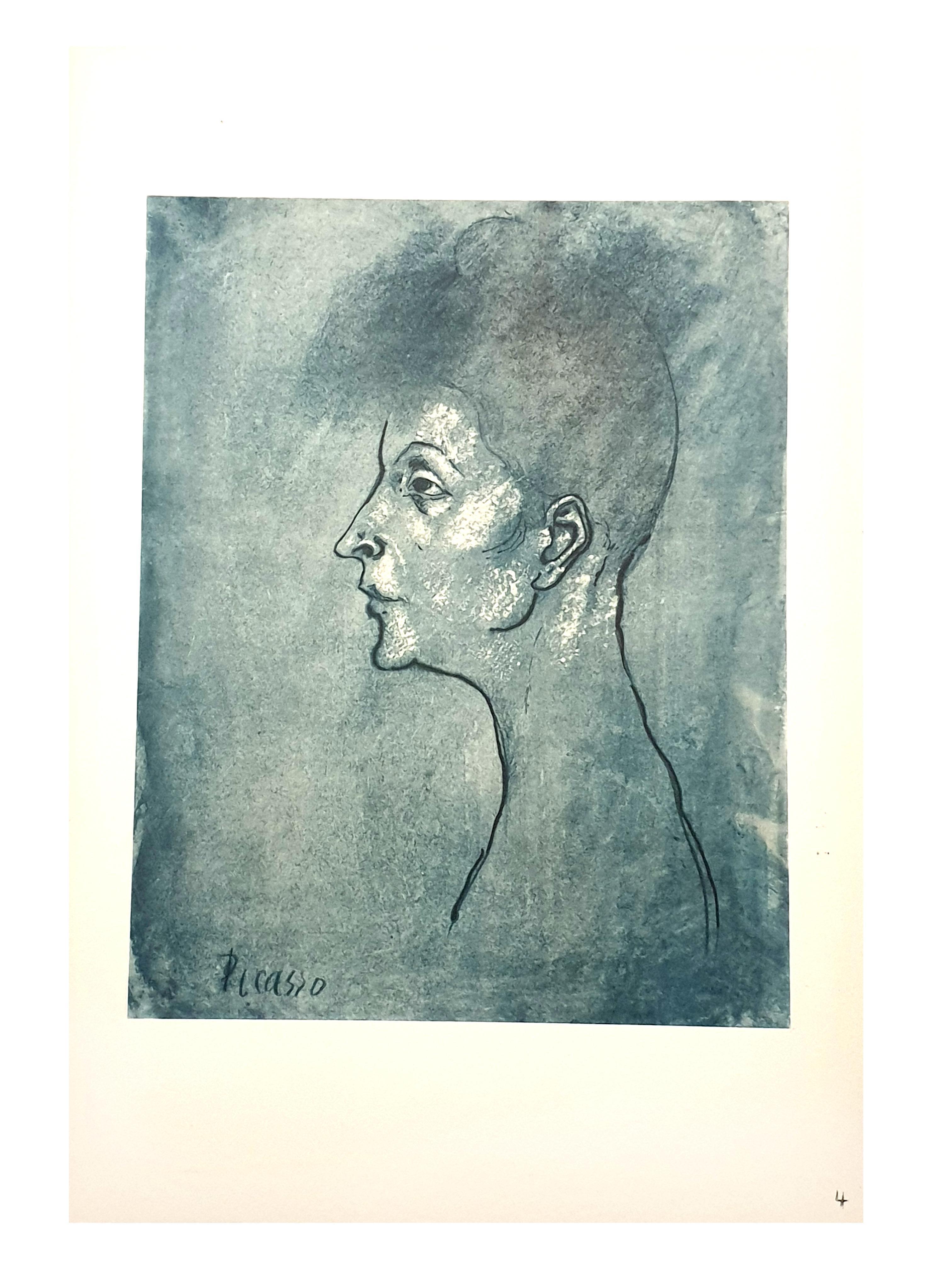 Pablo Picasso (d'après) - Tête d'une femme - Lithographie - Moderne Print par (after) Pablo Picasso