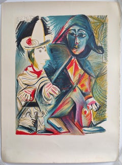Pablo Picasso (after) -- Le clown et l'arlequin