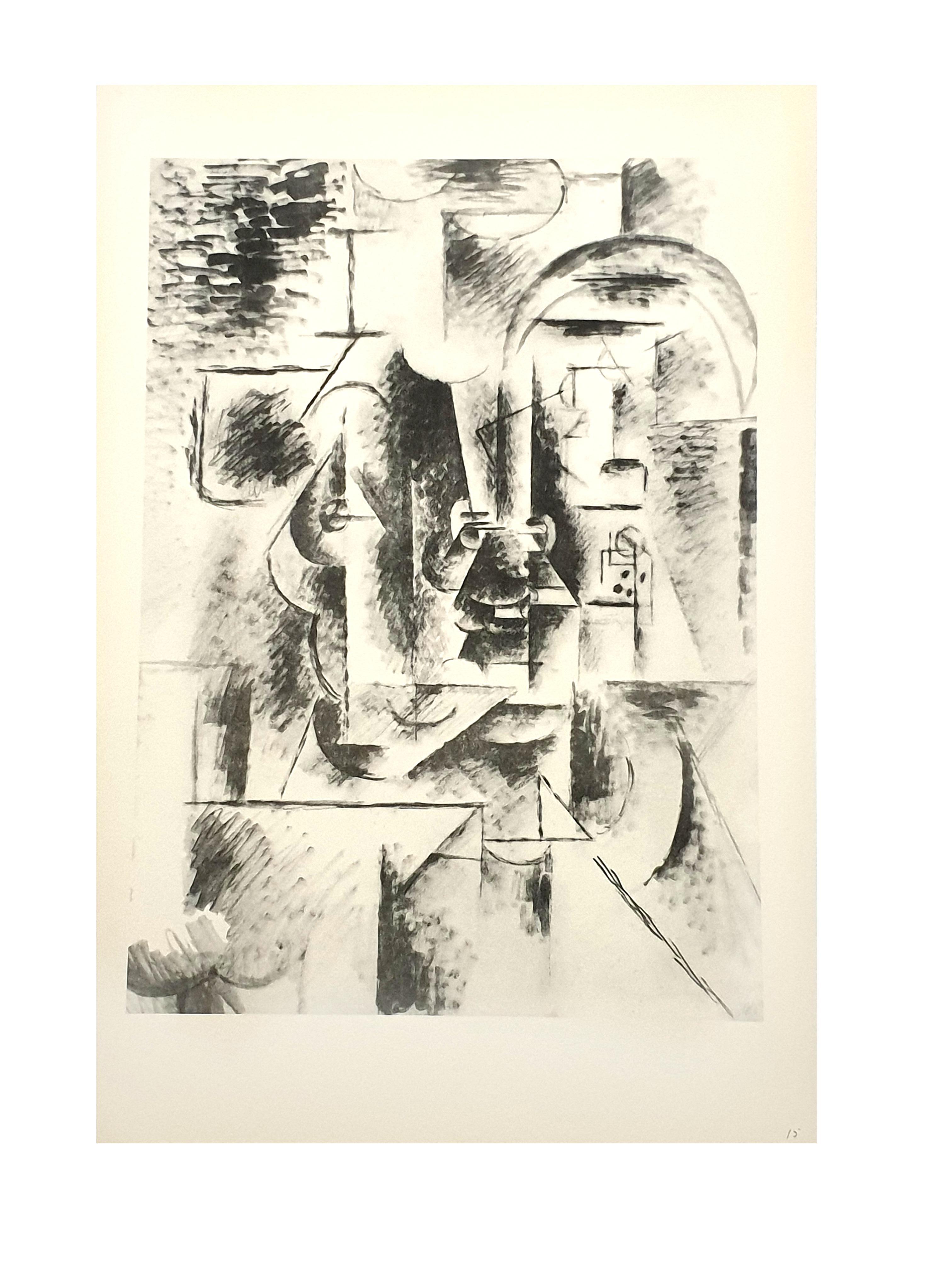 Pablo Picasso (after) - Man with Pipe - Lithograph - Print by (after) Pablo Picasso