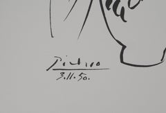 Pablo PICASSO (after) : Maternal Love, signed lithograph