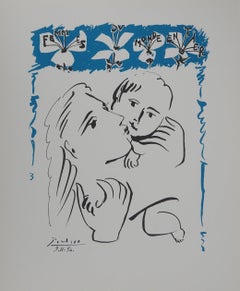 Pablo PICASSO (after) : Maternal Love, signed lithograph