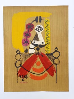 Pablo Picasso (after) - Portrait 8 - lithograph 1969