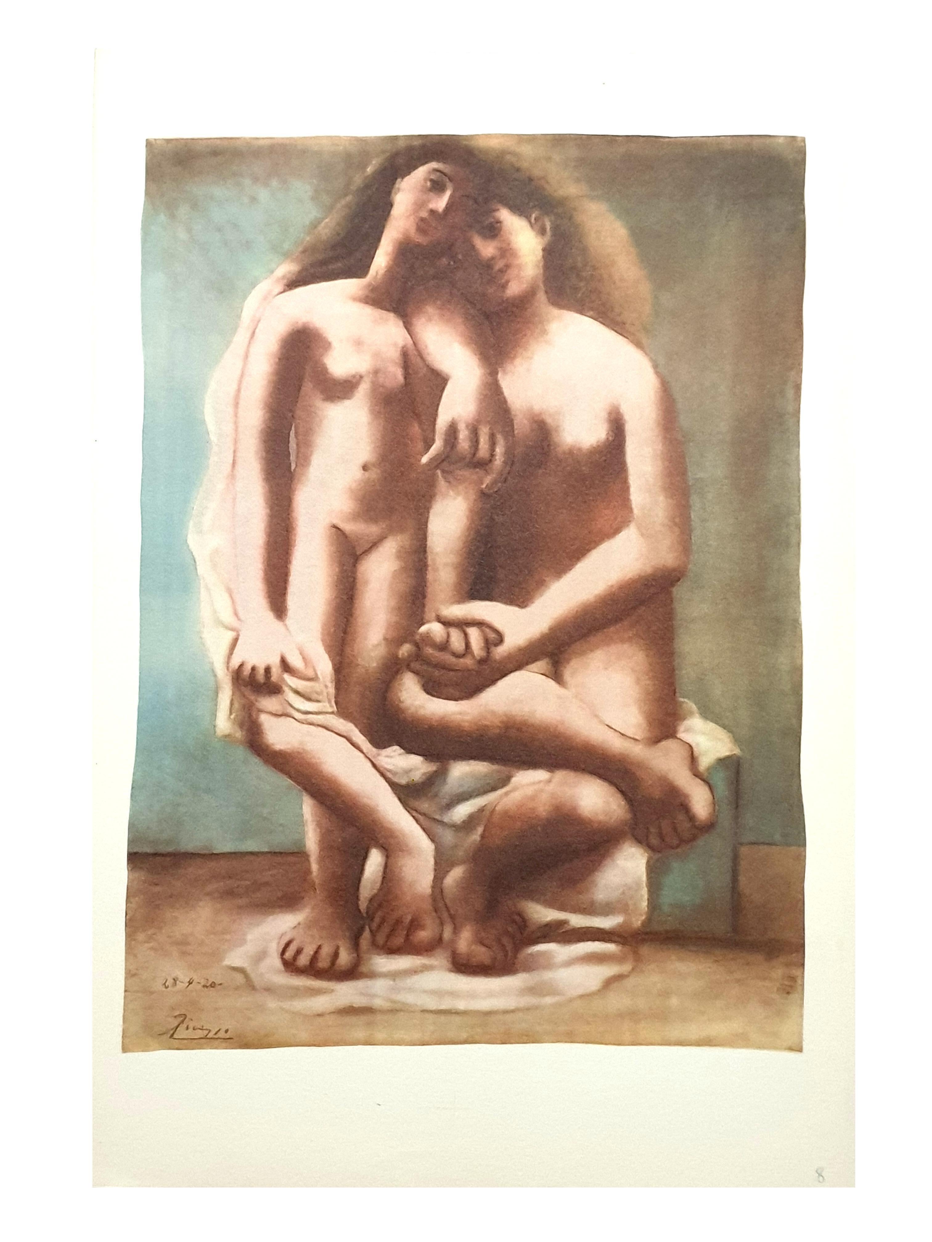 Pablo Picasso (d'après) - Deux nus - Lithographie - Moderne Print par (after) Pablo Picasso