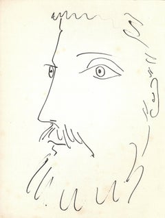 Pablo Picasso (after) - "Visage d'homme, profil gauche" 1957 Offset Lithograph