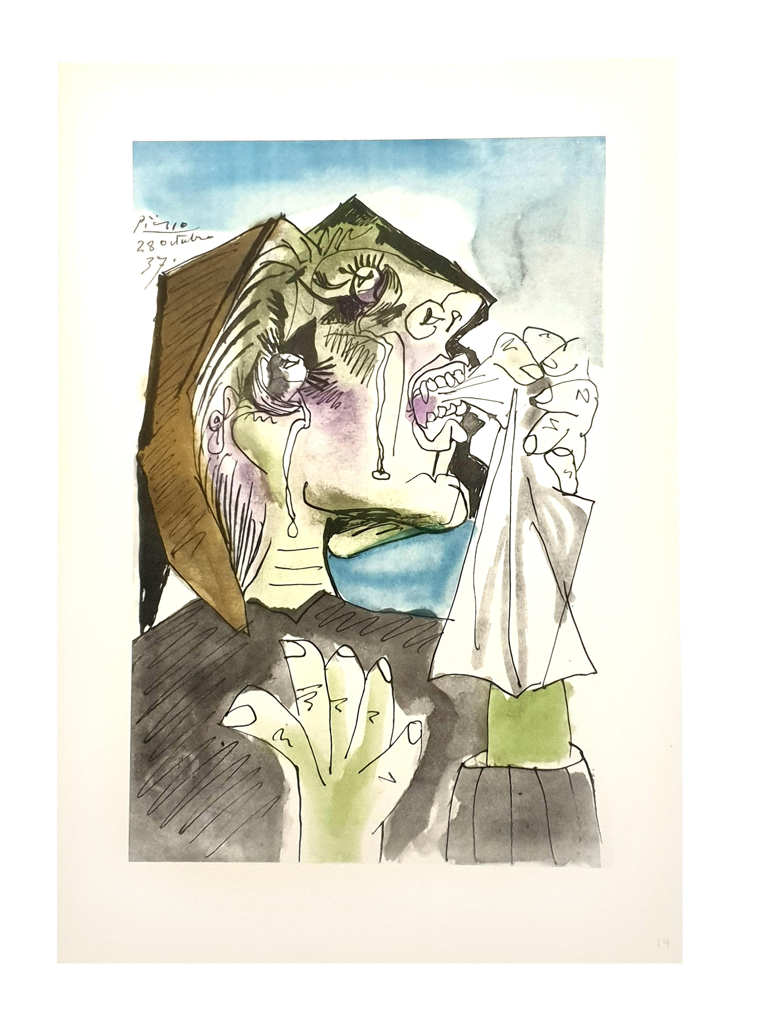 Pablo Picasso (nach) – Trägernde Frau – Lithographie (Moderne), Print, von (after) Pablo Picasso