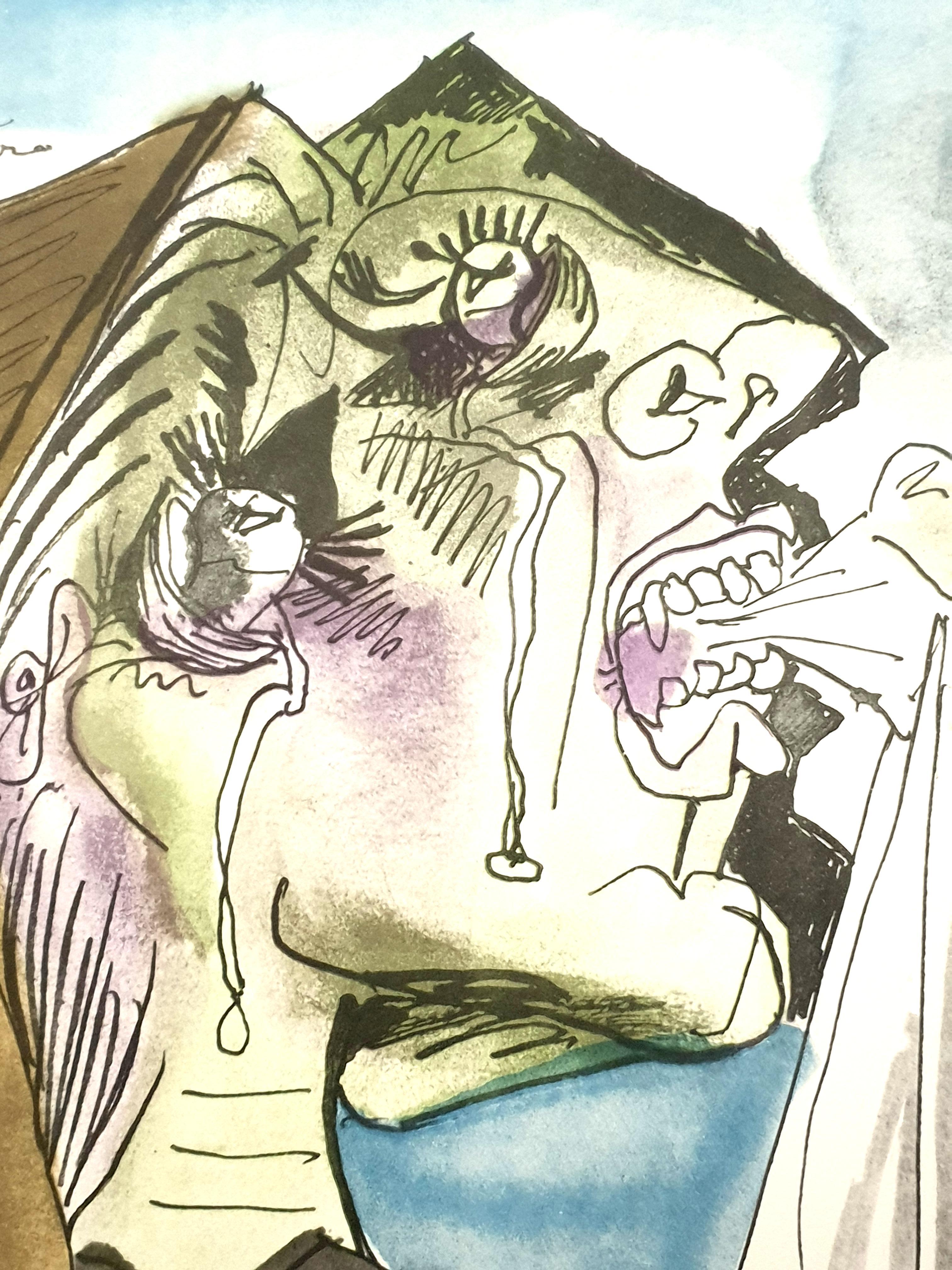 Pablo Picasso (nach) - Weinende Frau - Lithographie
1946
Herausgeber: Albert Carman
Abmessungen: 48 x 33 cm 
Aus Picassos fünften Zeichnungen