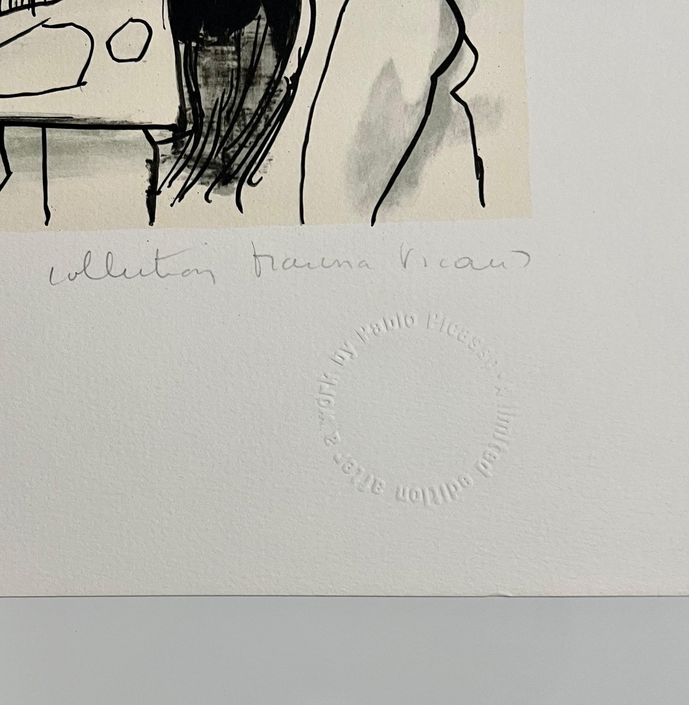 Lithographie cubiste abstraite signée à la main représentant un cheval, une armure et un cheval, Pablo Picasso en vente 1
