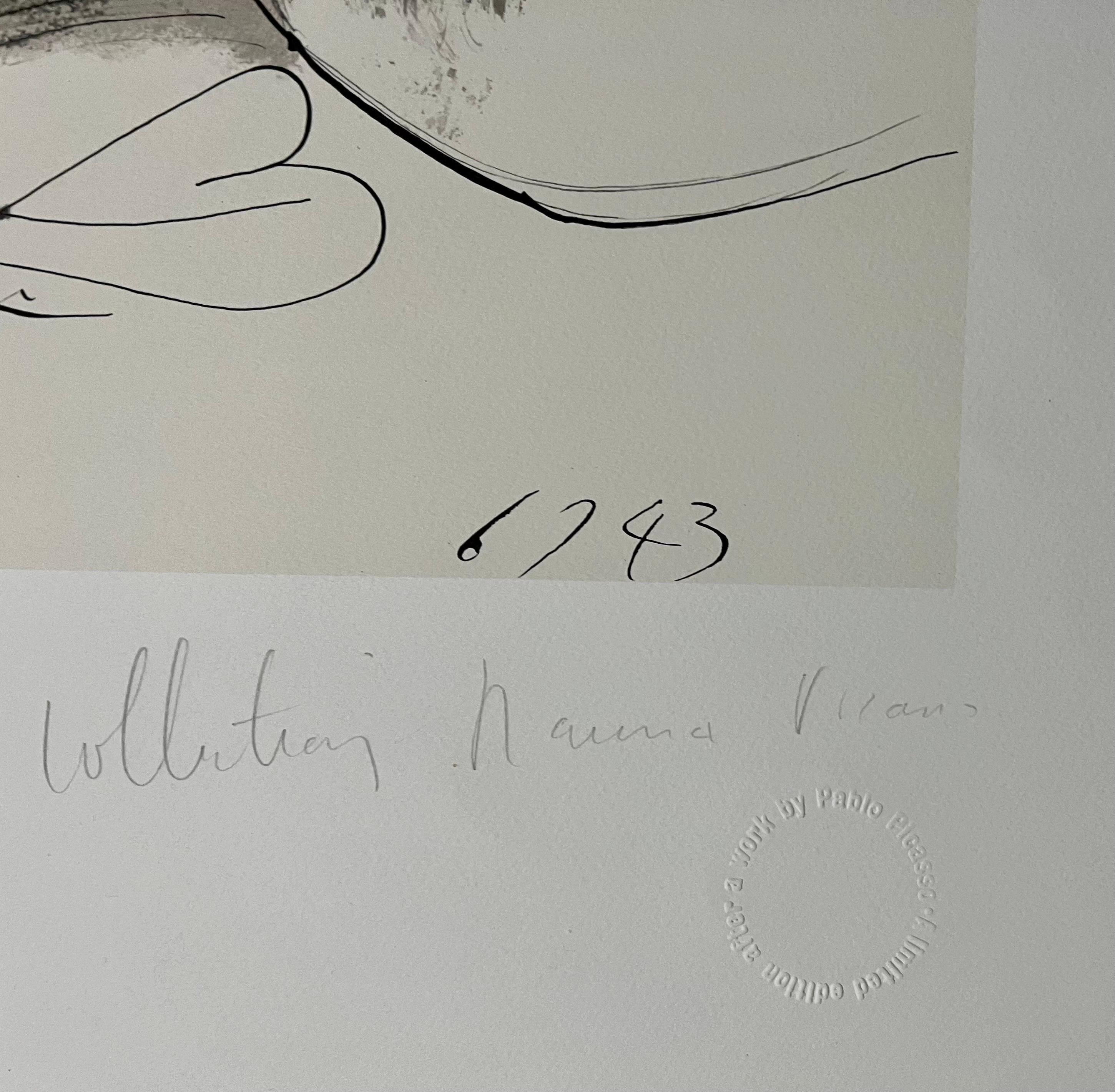 Lithographie cubiste abstraite signée à la main représentant des colombes et des oiseaux, Pablo Picasso en vente 2
