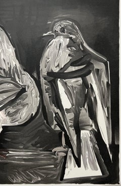 Pablo Picasso Estate Hand Signed French Expressionist Lithograph "Deux Pigeons"