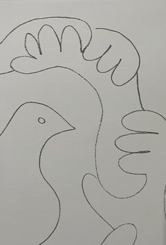 Pablo Picasso Estate Hand Signed Lithograph Engraving Fauvist Dove of Peace