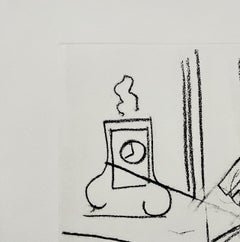 Pablo Picasso Estate Hand Signed Lithograph Engraving Fauvist Dove of Peace