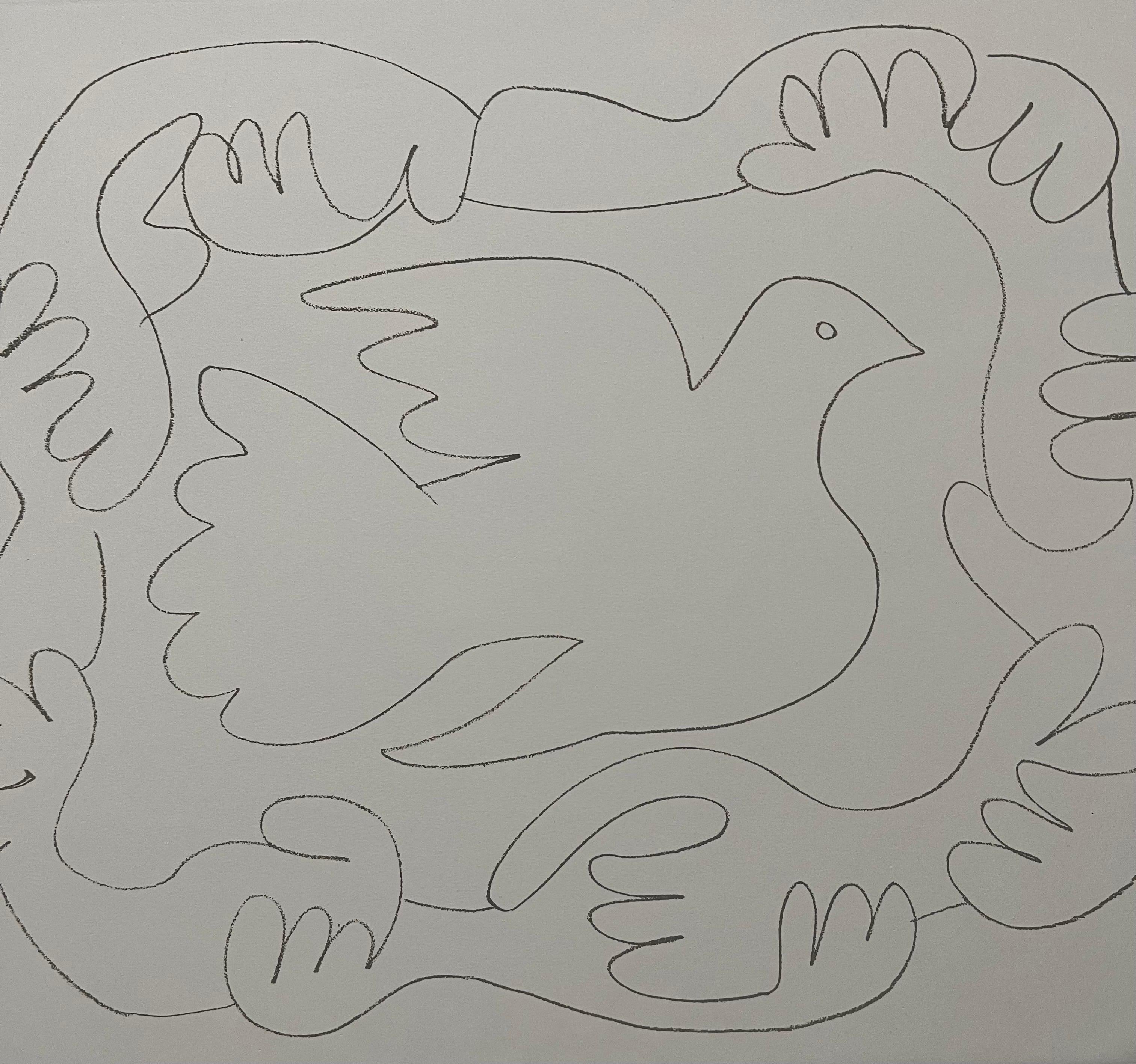 Lithographie signée à la main de Pablo Picasso, Dove of Peace, oeuvre fauviste en vente 1