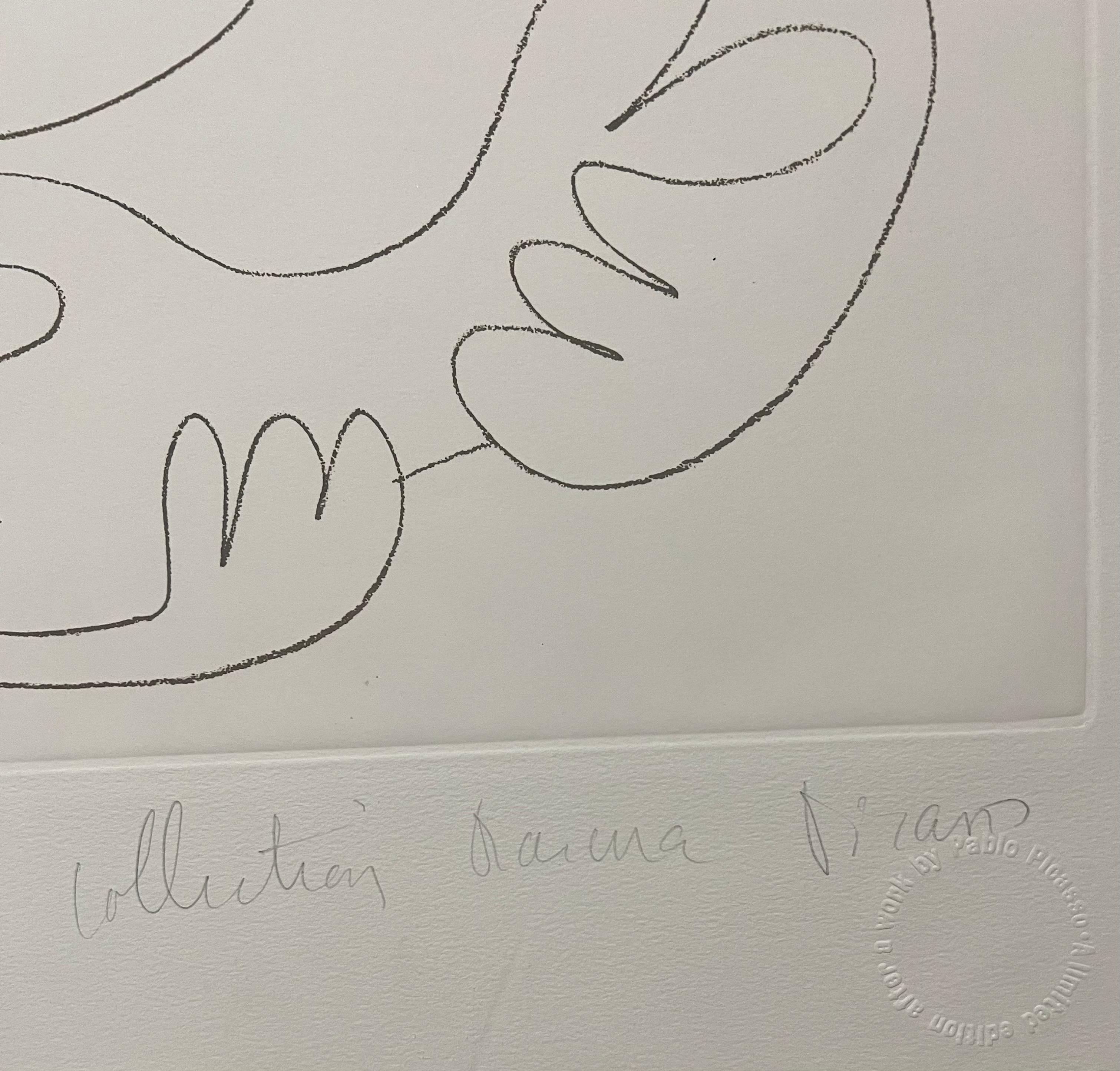 Pablo Picasso Estate Litografía Firmada a Mano Grabado Fauvista Paloma de la Paz 6
