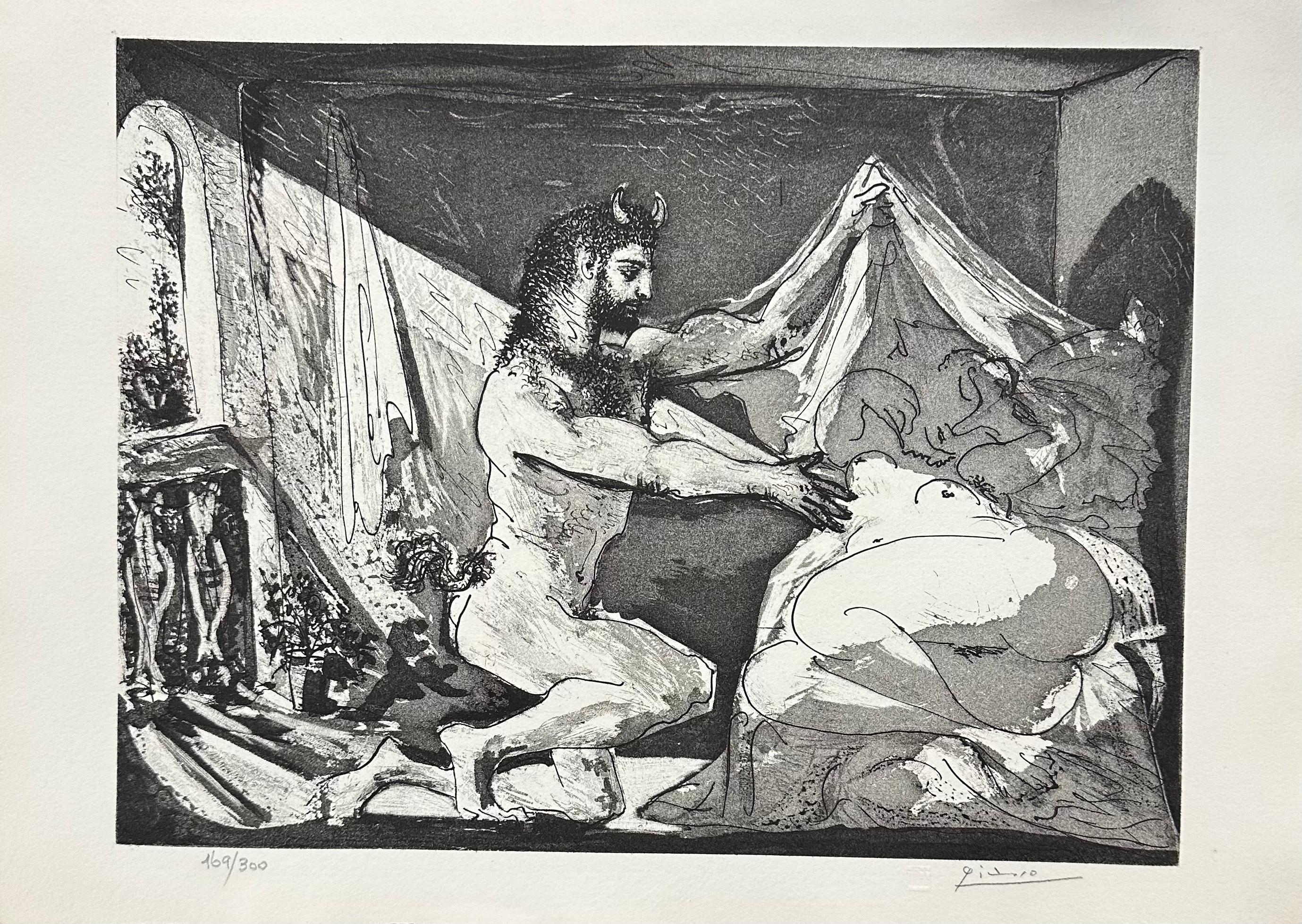 (after) Pablo Picasso Figurative Print – Pablo Picasso, Faune dévoilant une Femme