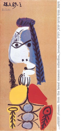 Pablo Picasso-Profile of a Woman-39" x 18.5"-Poster-1969-Cubism-woman, portrait