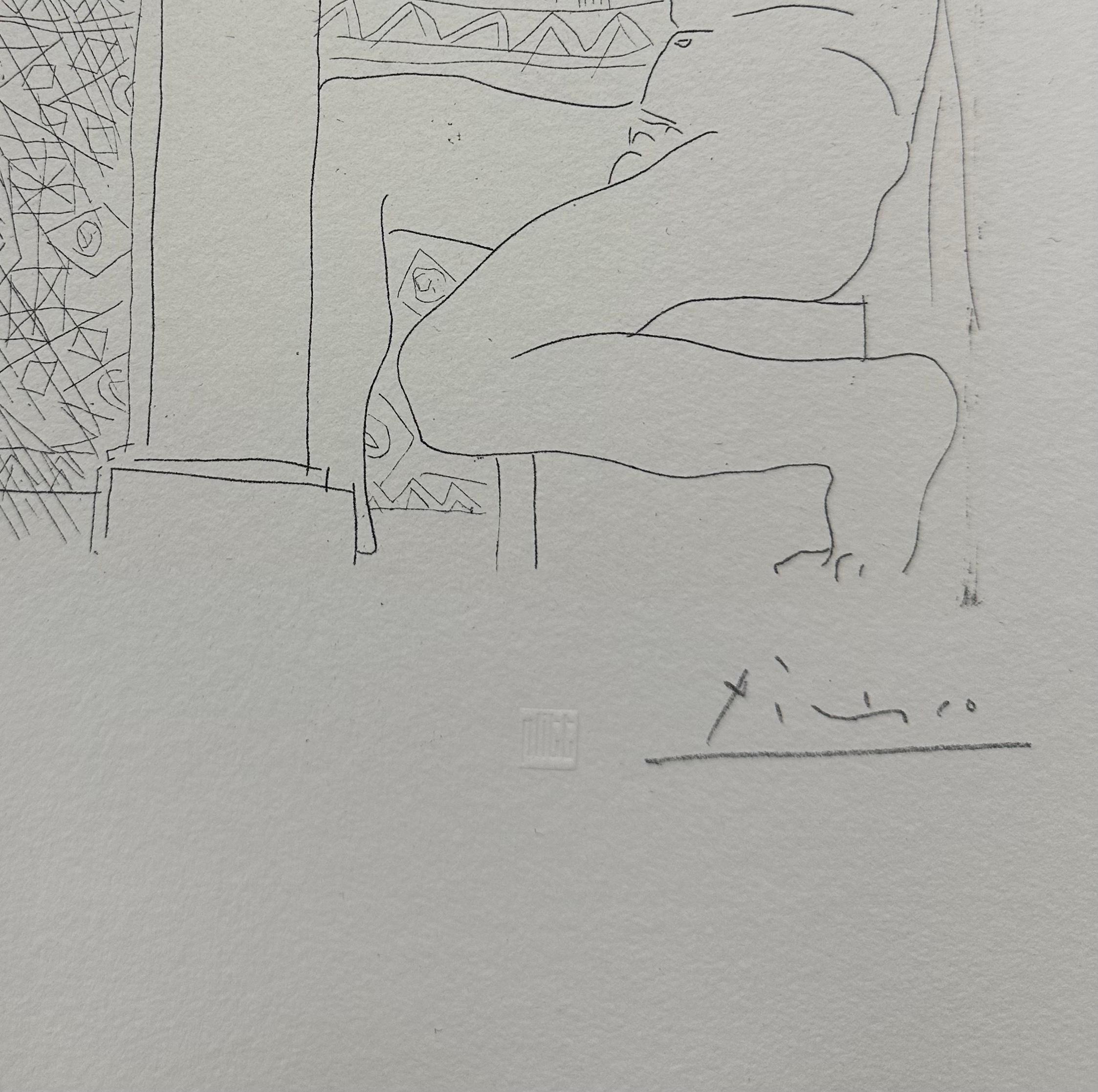 Pablo Picasso, Sculpteur et son Modèle devant une Fenêtre - Print de (after) Pablo Picasso