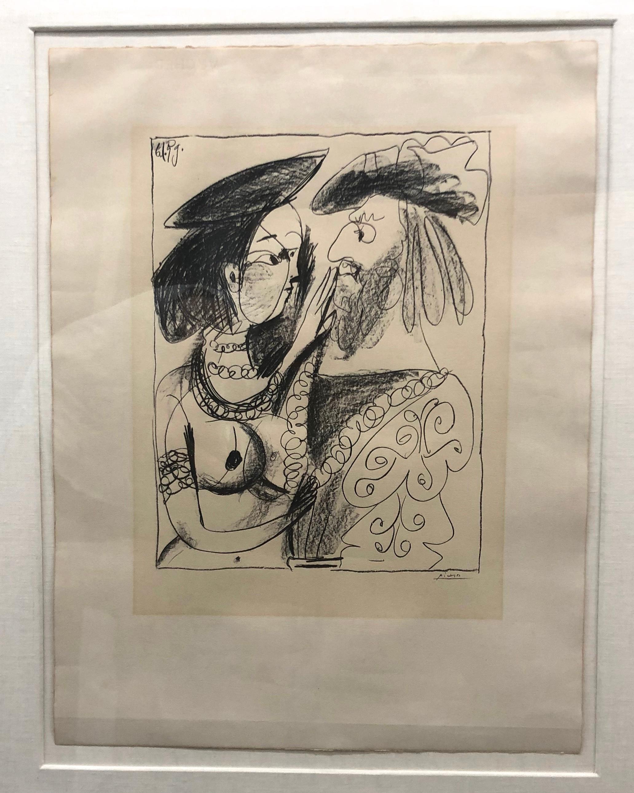 Pablo Picasso Seigneur Et Fille Litho - Modern Print by (after) Pablo Picasso