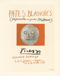 Retro "Pates Blanches" lithograph poster