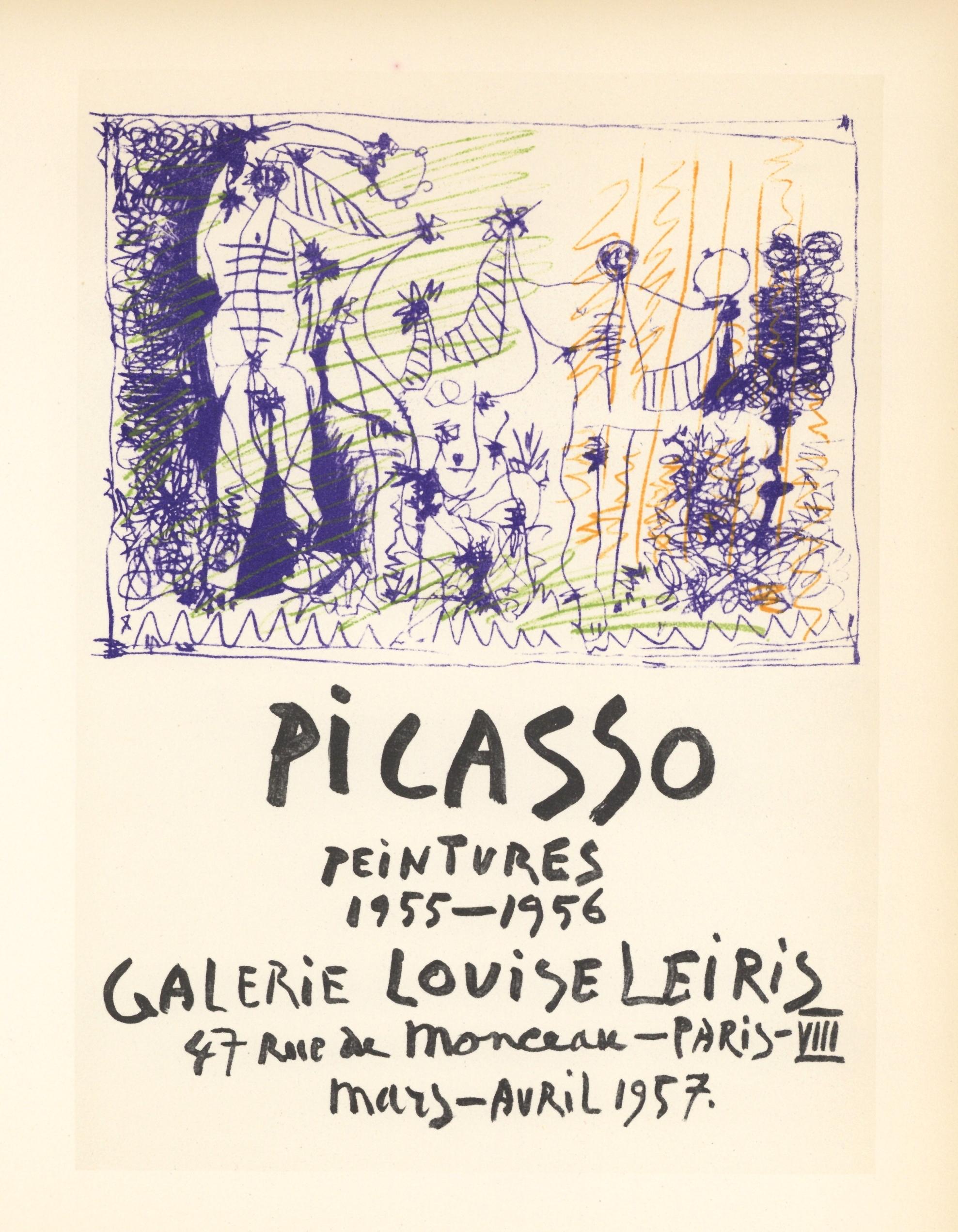 "Peinture Louise Leiris" lithograph poster - Print by (after) Pablo Picasso