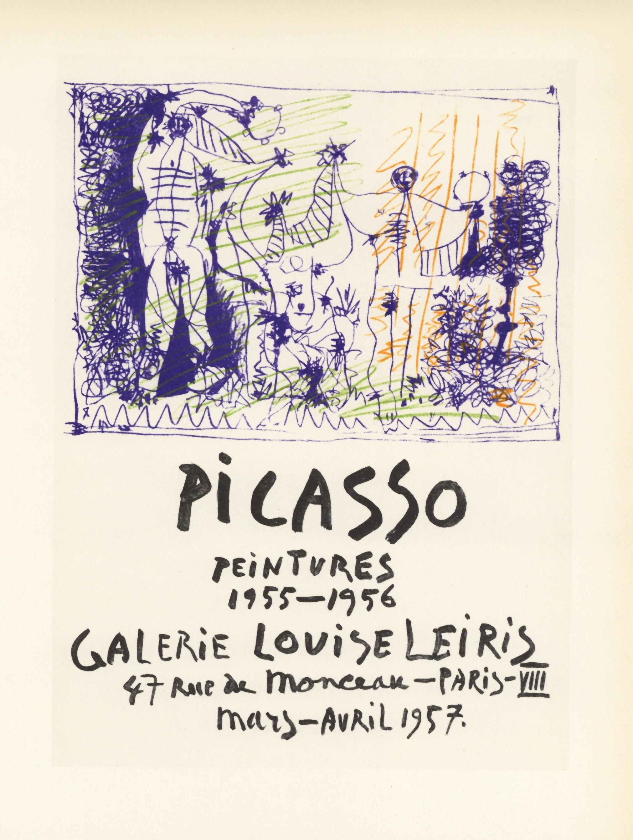 "Peinture Louise Leiris" lithograph poster - Print by (after) Pablo Picasso