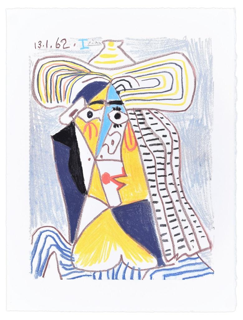 (after) Pablo Picasso Print - Personnage Cubiste au Chapeau - Original Lithograph After P. Picasso