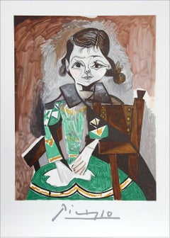 PETITE FILLE A LA ROBE VERTE(PalomaPicasso) Lithograph, Little Girl Green Dress
