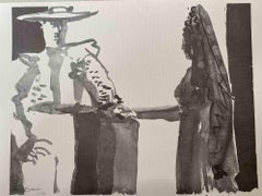 Picador et Femme - Photolithograph after  Pablo Picasso - 1960s