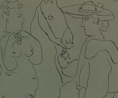 Picador, Femme et Cheval - Linocut After Pablo Picasso - 1962