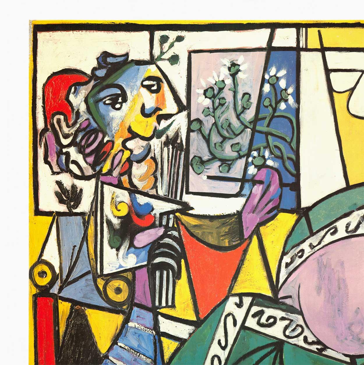 Picasso et les pleureuses, affiche d'exposition du Metropolitan Museum, sur lin - Print de (after) Pablo Picasso