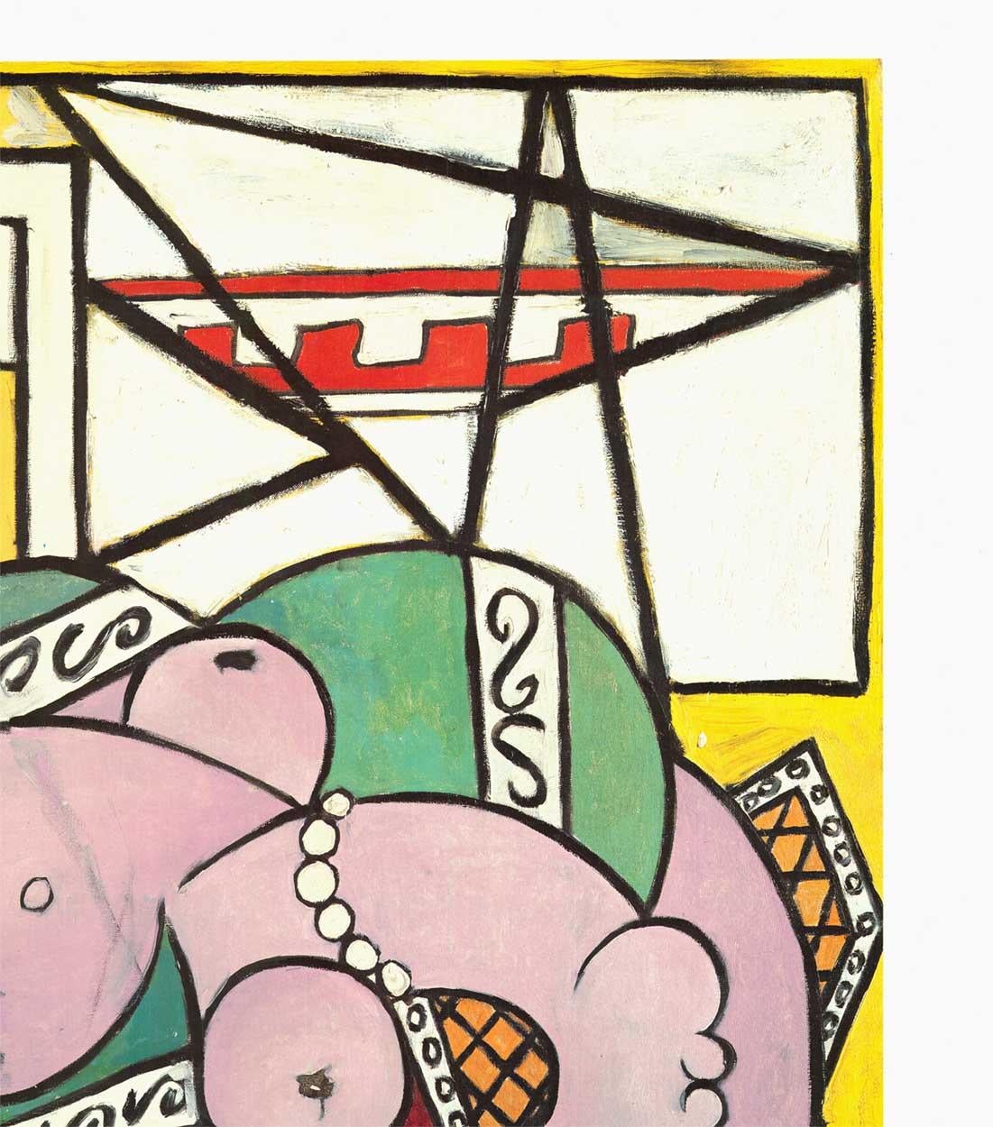 Picasso et les pleureuses, affiche d'exposition du Metropolitan Museum, sur lin - Cubisme Print par (after) Pablo Picasso