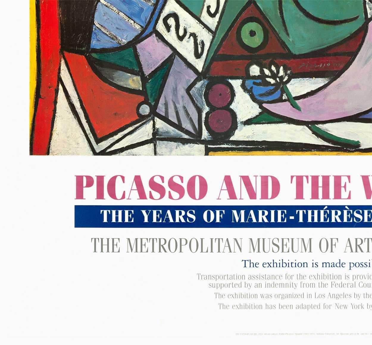 Picasso et les pleureuses, affiche d'exposition du Metropolitan Museum, sur lin - Beige Abstract Print par (after) Pablo Picasso