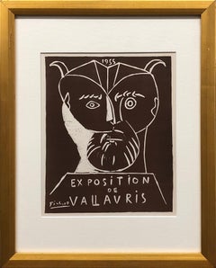 Picasso-Exposición Vallauris Litografía Vintage