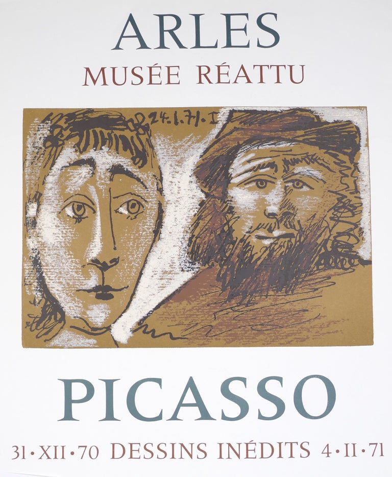 Picasso Vintage Exhibition Poster in Arles - 1971 - Cubist Print by (after) Pablo Picasso