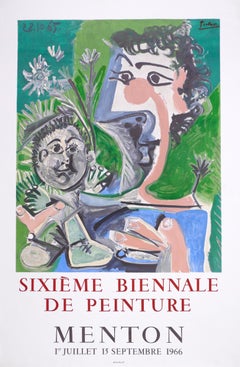 Picasso Vintage Exhibition Poster in Menton - 1966