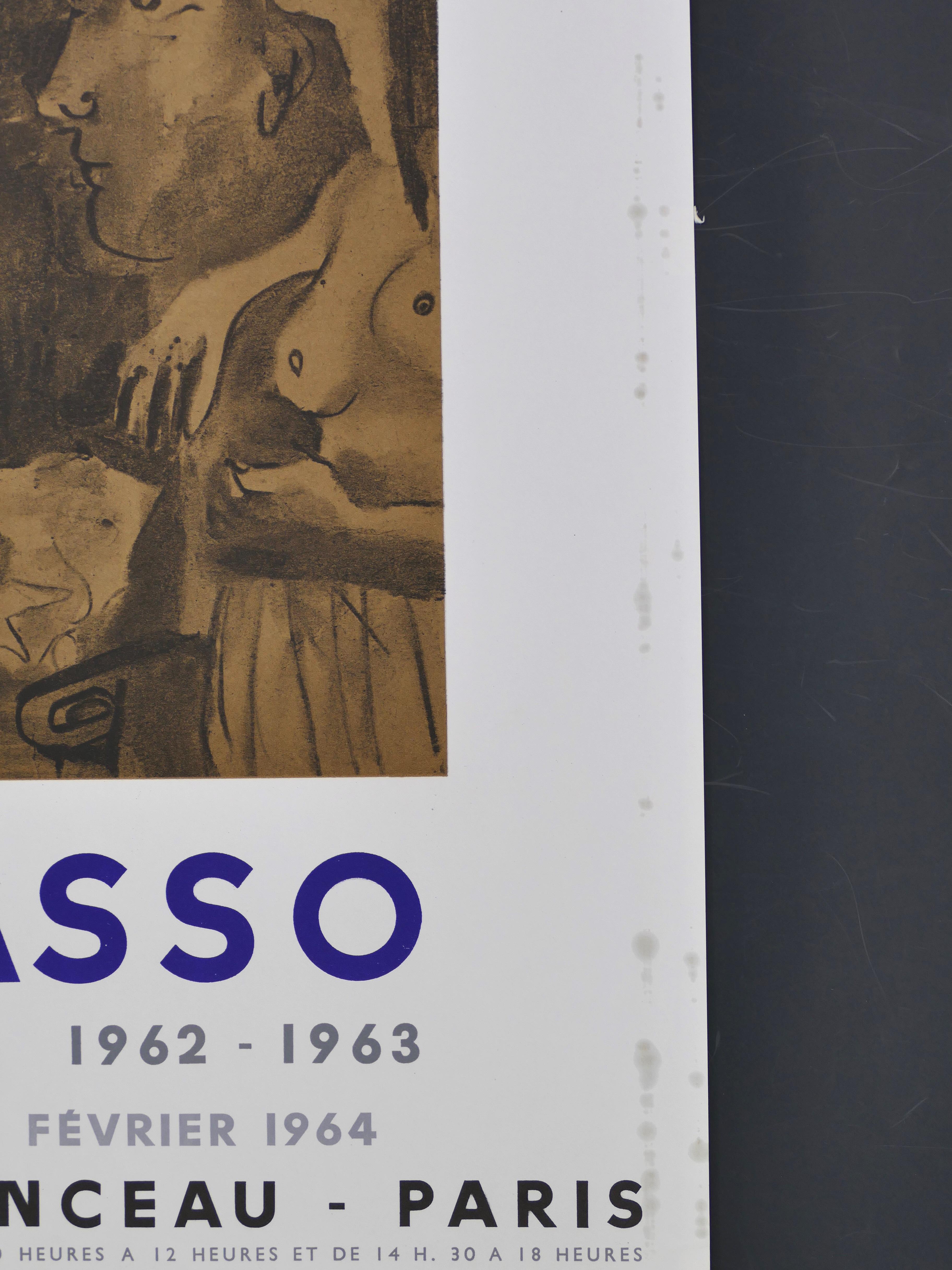 Affiche d'exposition vintage d'après Picasso à Paris - 1964 - Cubisme Print par (after) Pablo Picasso