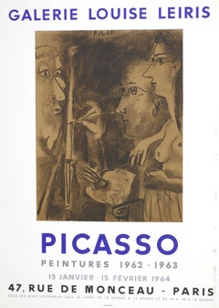 Affiche d'exposition vintage d'après Picasso à Paris - 1964