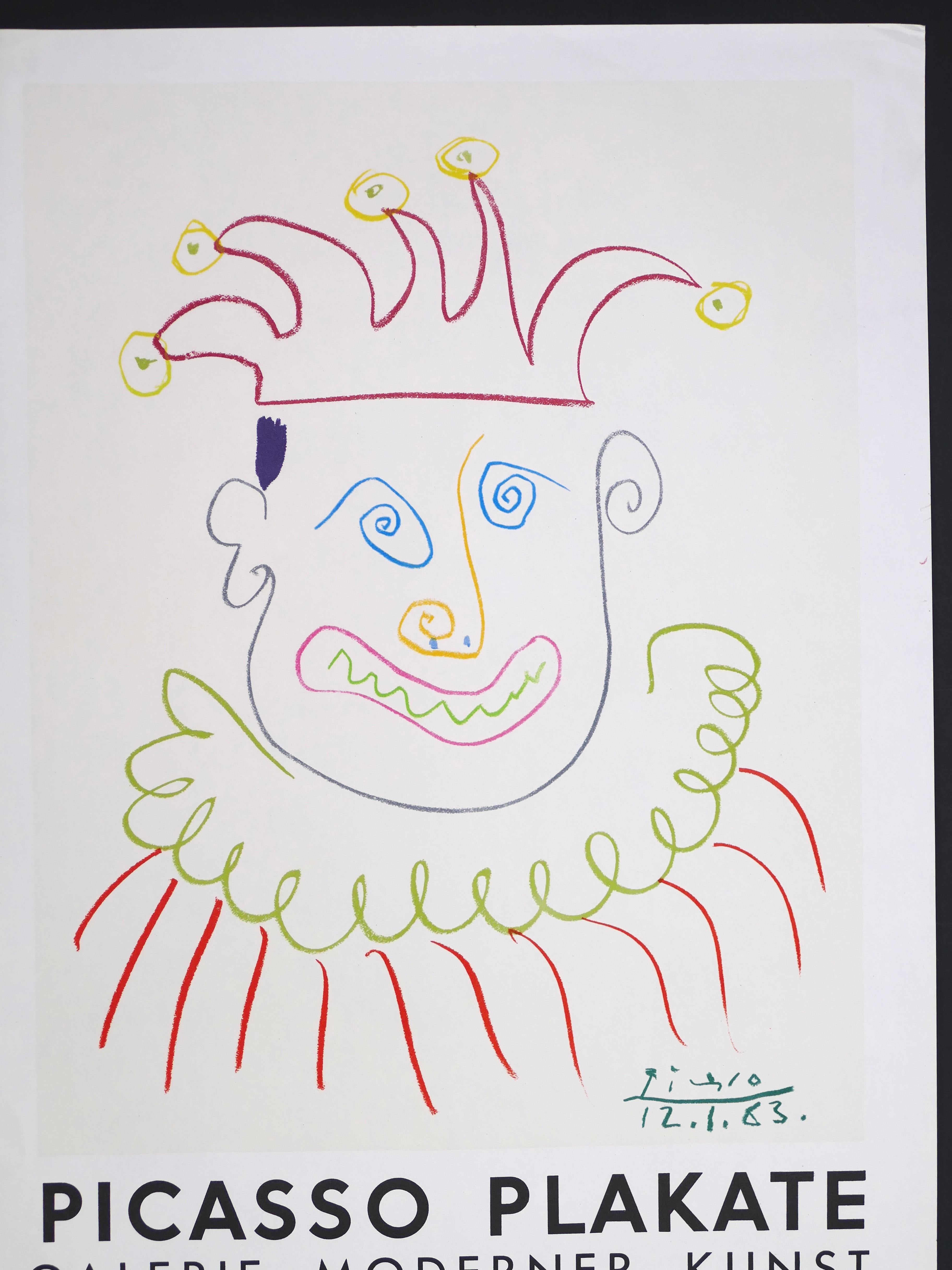 Picasso Vintage Poster Galerie Moderner Kunst der Bücherstube, Köln - 1967 - Gray Figurative Print by (after) Pablo Picasso