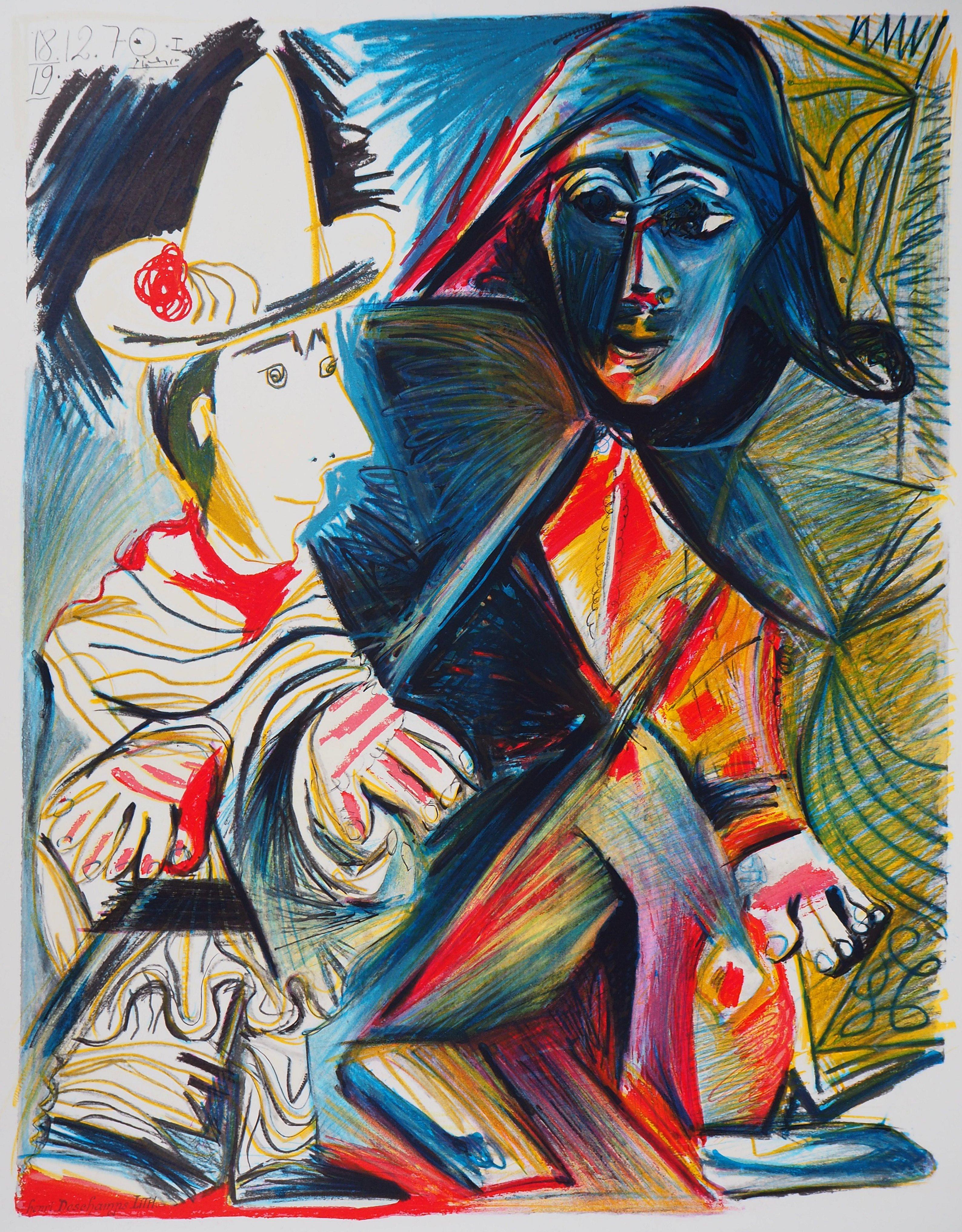 Pierrot and Harlequin - Lithograph (Mourlot, 1972) 6