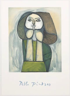 PORTRÄT EINER FRAU IN GRÜNEM GEWAND