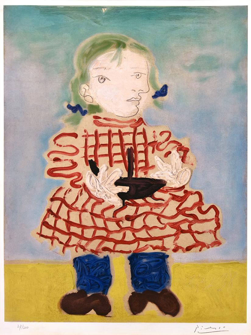 (after) Pablo Picasso Portrait Print - Portrait d'une fille (Maya)