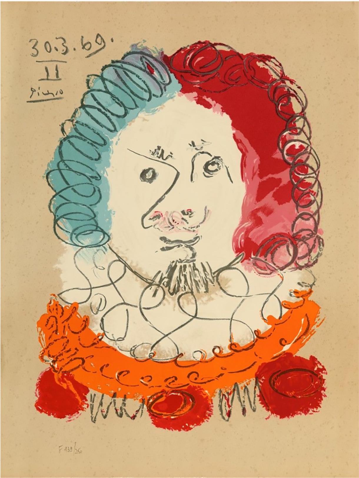 (after) Pablo Picasso Portrait Print - Portrait Imaginaire 30.3.69.II.