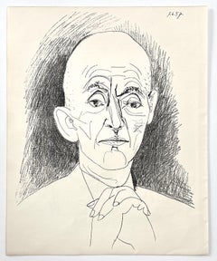 Retro "Portrait of Daniel-Henry Kahnweiler" lithograph