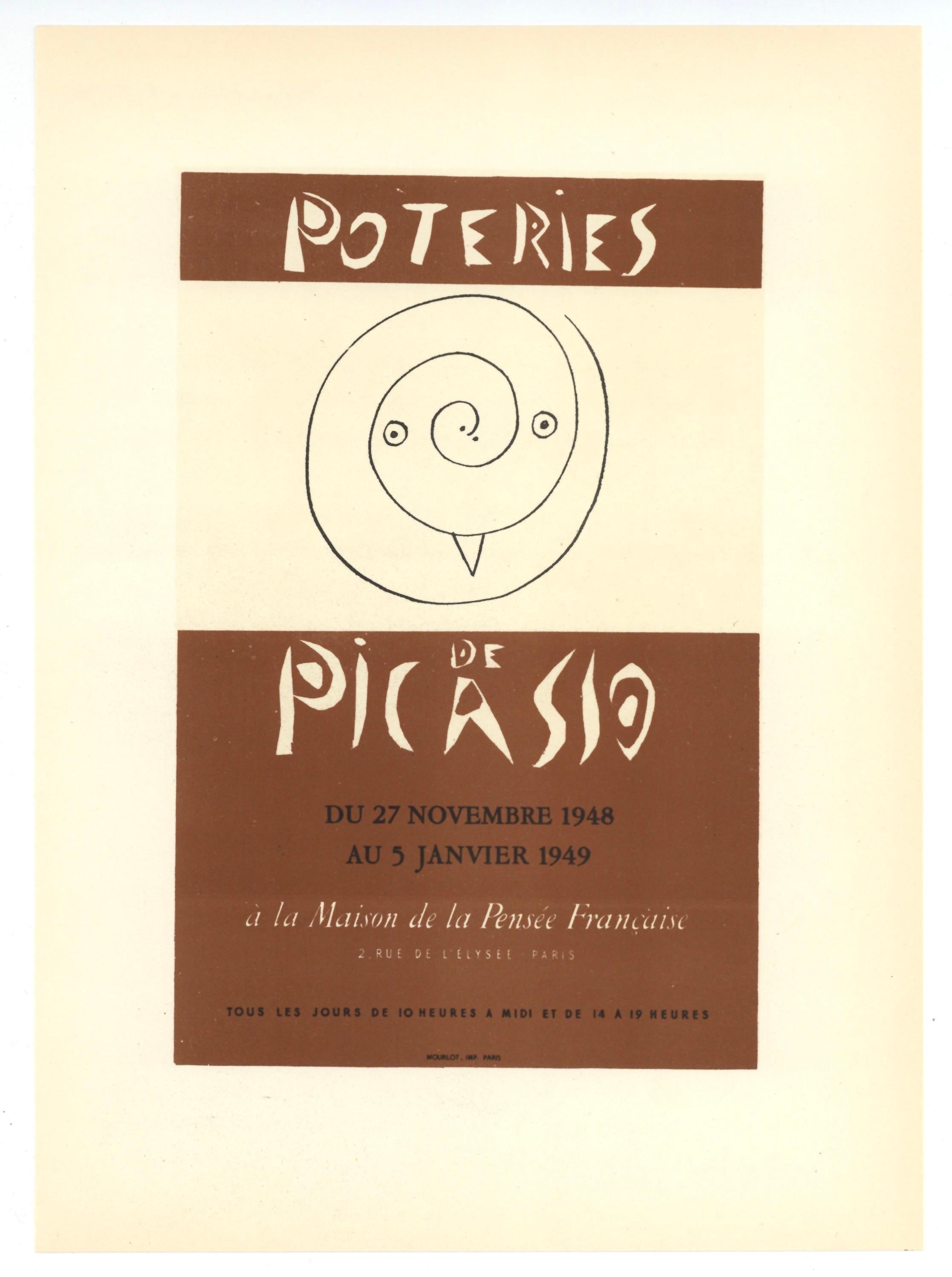 "Poteries de Picasso" lithograph poster