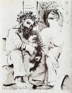 Scene de Famille, Lithograph, Modern , 1967, Excellent