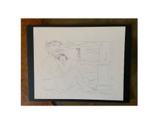 Sculptor and Reclining Model at Window Viewing Sculptured Torso